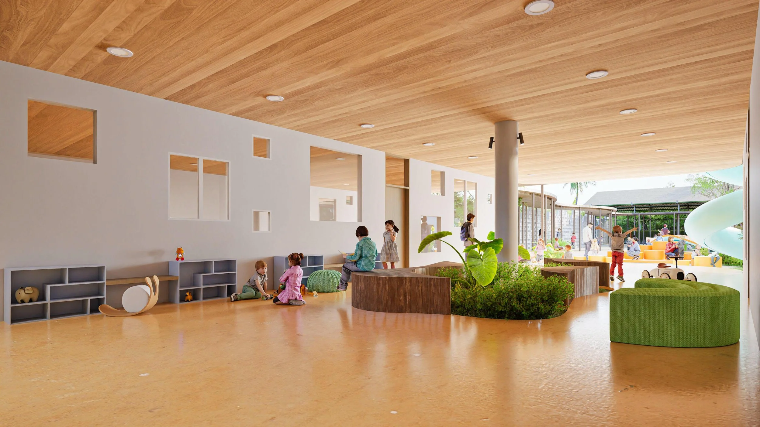 Grow in Kedungu School, Bali — open-plan school where classrooms do not confine and corridors widen instead of directing, designed for encounter rather than efficiency
